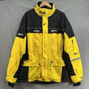 REIMA Vintage Gore-Tex Jacket Men's Size Large EU 54 Black & Yellow Many Pockets